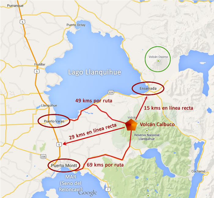 Calbuco Mapa 2015