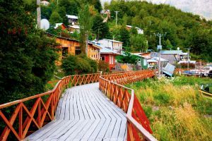 Caleta tortel wooden walkways
