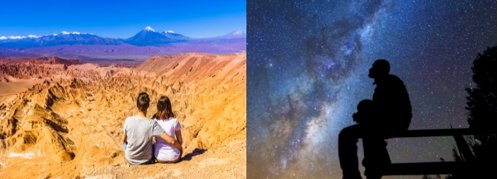 Atacama Desert and stars