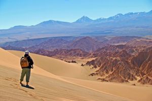 Man at Moon valley atacama