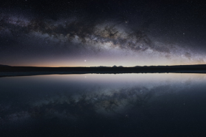 Stars salt lake Atacama