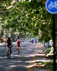 Bike lane, Las Condes, Santiago